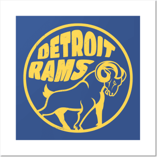 Detroit Rams Yellow Posters and Art